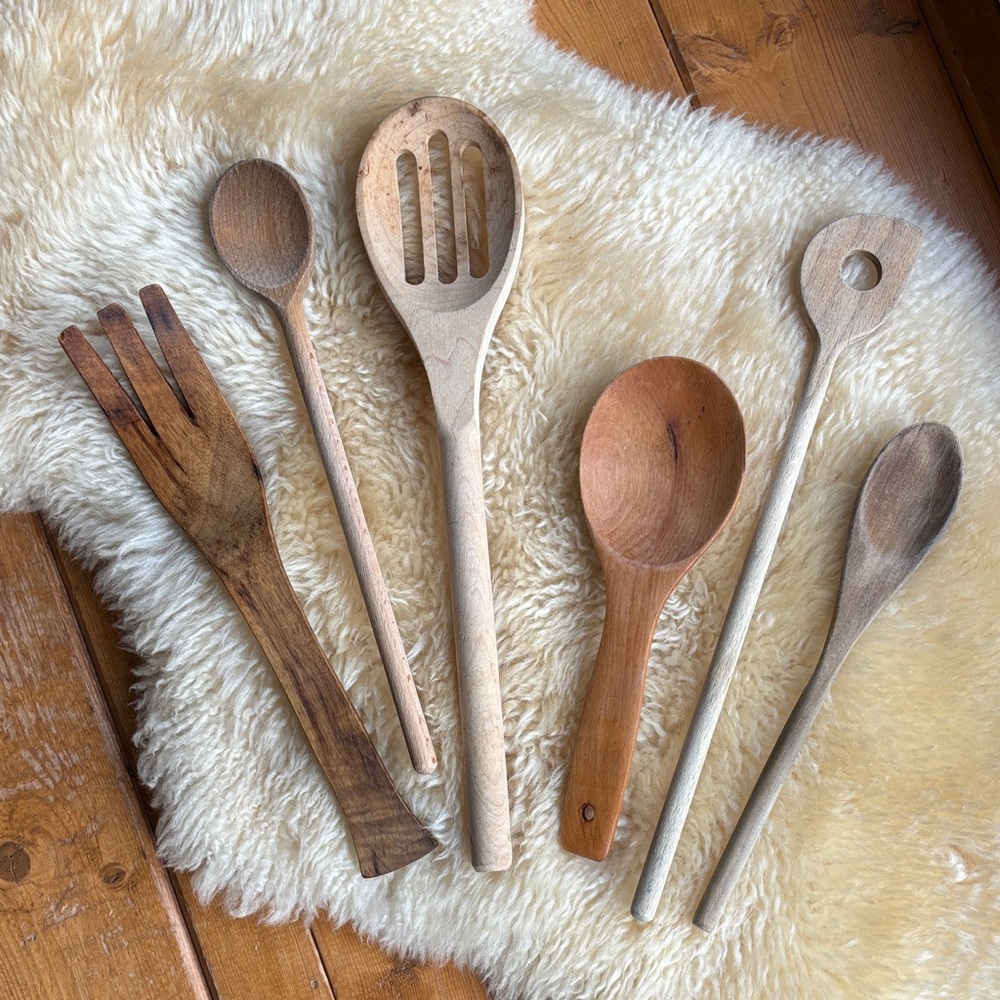 Vintage Primitive Wooden Spoons